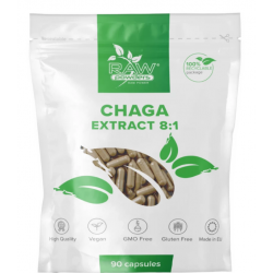 Raw Powders Chaga 8:1 ekstrakts (500 mg. 90 kapsulas)